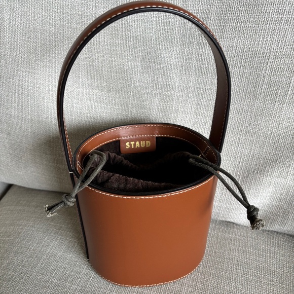STAUD Handbags - Staud Mini Bissett Leather Bucket Bag